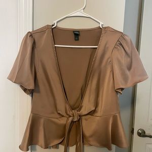 Wild Fable, never worn, beige silk top